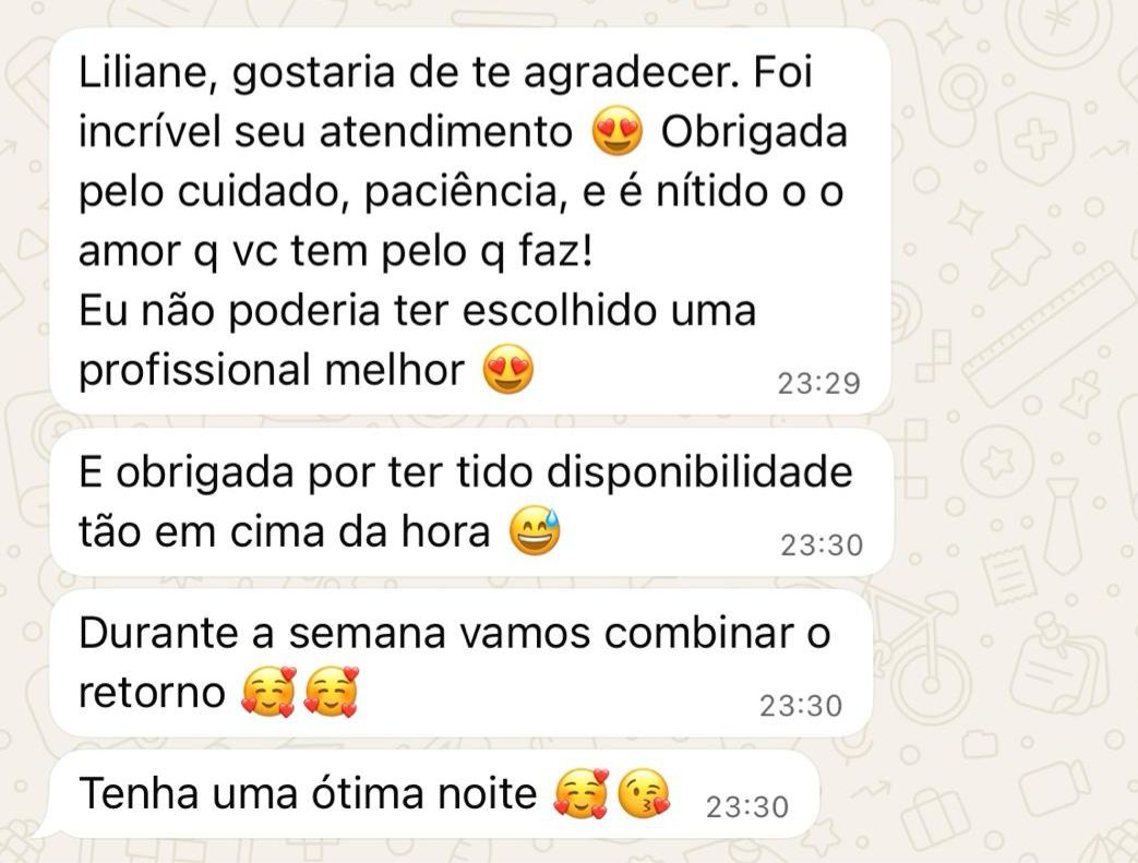 Depoimento de paciente via WhatsApp